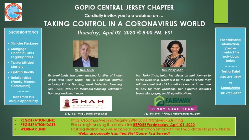 Corona Virus – Taking Control